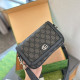 Blue Gray Casual Daily Letters Patchwork Contrast Bags