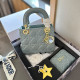 Blue Daily Celebrities Solid Color Patchwork Metal Accessories Trim Embossed Bags