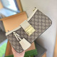 White Casual Street Letters Patchwork Chains Contrast Bags