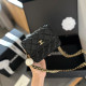 Black Casual Daily Letters Patchwork Pearls Decor Bags