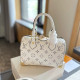 White Casual Letters Patchwork Zipper Contrast Bags