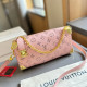 Pink Casual Letters Patchwork Metal Accessories Trim Contrast Bags