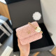 Pink Casual Daily Letters Patchwork Pearls Decor Bags