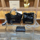 Black Casual Daily Letters Draw String Patchwork Metal Accessories Trim Bags