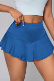 White Sexy Solid Color Patchwork Regular Mid Waist Speaker Patchwork Bottoms