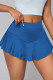 Blue Sexy Solid Color Patchwork Regular Mid Waist Speaker Patchwork Bottoms