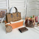 Khaki Casual Daily Letters Patchwork Zipper Contrast Bags