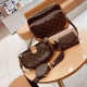 Brown Casual Street Letters Patchwork Zipper Bags