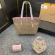 Pink Casual Daily Flowers Print Letters Patchwork Contrast Bags