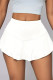 White Sexy Solid Color Patchwork Regular Mid Waist Speaker Patchwork Bottoms