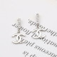 Silver White Street Letters Hollow Out Rhinestone Decor Earrings