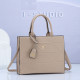 Khaki Street Letters Patchwork Zipper Bags