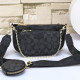 Black Street Letters Patchwork Chains Zipper Bags