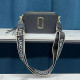 Black Simplicity Geometric Patchwork Zipper Bags