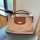 Khaki Casual Street Solid Color Patchwork Contrast Bags