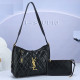 Black Street Letters Patchwork Zipper Bags