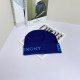 Blue Casual Daily Letters Weave Contrast Hat