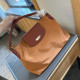 Brown Casual Street Solid Color Patchwork Contrast Bags