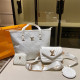 White Casual Street Letters Patchwork Metal Accessories Trim Bags