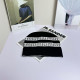 Black Casual Daily Letters Weave Contrast Hat
