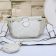 White Street Letters Patchwork Chains Zipper Bags