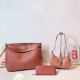 Red-brown Casual Daily Letters Patchwork Zipper Embossed Bags