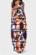 Stripe Casual Geometric Print Leopard Print Pocket Contrast O Neck Printed Dresses