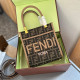 Brown Casual Daily Letters Patchwork Contrast Bags