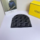 Black Casual Letters Weave Contrast Hat