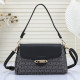 Black Street Letters Patchwork Zipper Bags