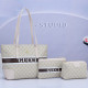 White Street Letters Patchwork Zipper Bags