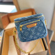 Dark Blue Casual Street Letters Patchwork Zipper Bags