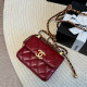 Burgundy Casual Daily Letters Patchwork Metal Accessories Trim Bags