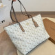 White Casual Street Animal Print Metal Accessories Trim Contrast Bags