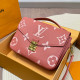 Pink Casual Daily Letters Contrast Embossed Bags