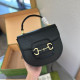 Black Casual Daily Solid Color Patchwork Metal Accessories Trim Bags