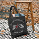 Black MAY THE BRIDGES I BURN LIGHT MY WAY PRINTED BAG