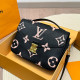 Black Casual Daily Letters Contrast Embossed Bags