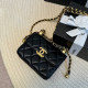 Black Casual Daily Letters Patchwork Metal Accessories Trim Bags