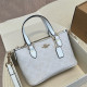 White Casual Street Letters Patchwork Zipper Contrast Bags