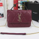 Burgundy Street Letters Patchwork Chains Bags