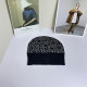 Black Casual Street Letters Weave Contrast Hat
