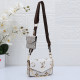 White Brown Street Letters Patchwork Chains Bags