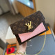 Pink Brown Casual Daily Letters Patchwork Chains Contrast Bags