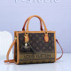 Yellow Brown Street Letters Patchwork Bags
