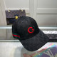 Black Casual Street Letters Embroidered Patchwork Contrast Hat