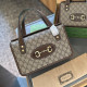 Khaki Casual Street Letters Patchwork Contrast Bags