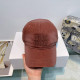 Burgundy Casual Street Letters Embroidered Distressed Contrast Hat