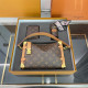 Brown Casual Street Letters Patchwork Zipper Contrast Bags