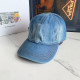 Blue Casual Street Solid Color Distressed Patchwork Hat